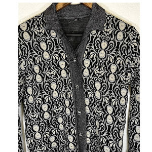 BALEINE, Vintage Holiday Fitted Sweater with Iridescence throughout